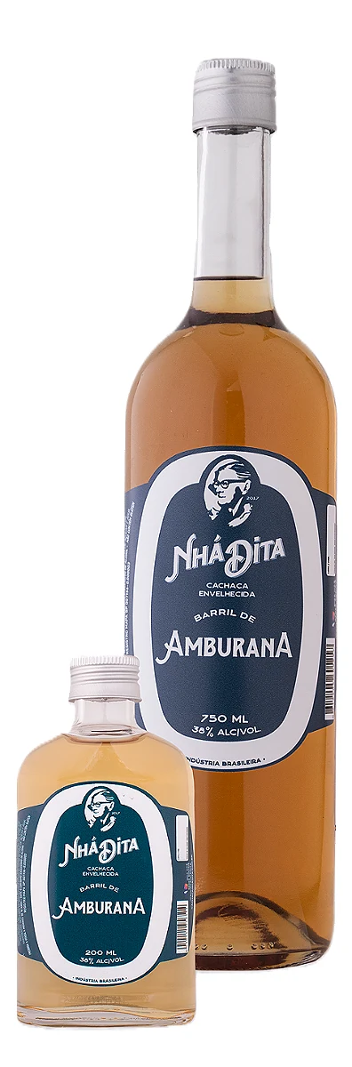 Garrafa da cachaça Nhá Dita Envelhecida em Amburana 750 ml